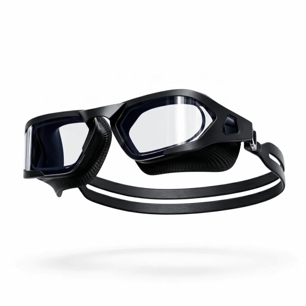 HD Anti-Fog Swimming Goggles – UV Protection Wide View Swimming Goggles Axl Black