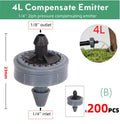 Pressure Compensating Drip Emitters 2L 4L 8L – 50 to 200 Pcs Drip Irrigation Emitter Axl 200PCS