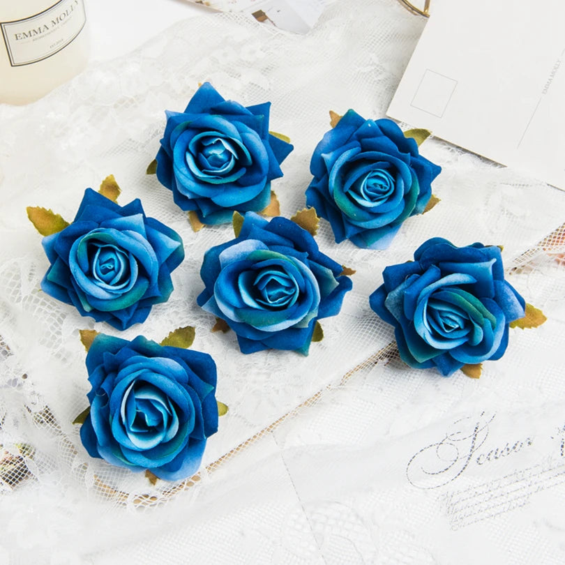 100 Pcs Silk Artificial Rose Heads – Wedding & Home Décor Artificial Silk Flowers Axl