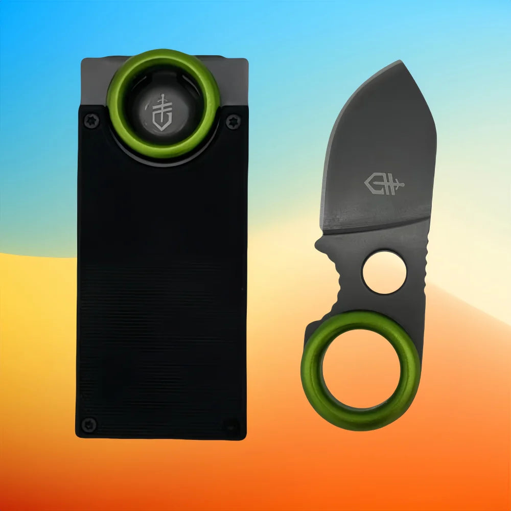 Mini EDC Fixed Blade Keychain Knife – 5CR15MOV Steel Wood Handle Fixed Blade Knife Axl