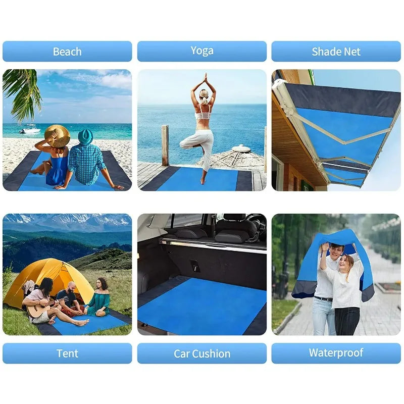 Waterproof Foldable Beach Blanket – Portable Picnic & Camp Mat Outdoor Picnic Mat Axl