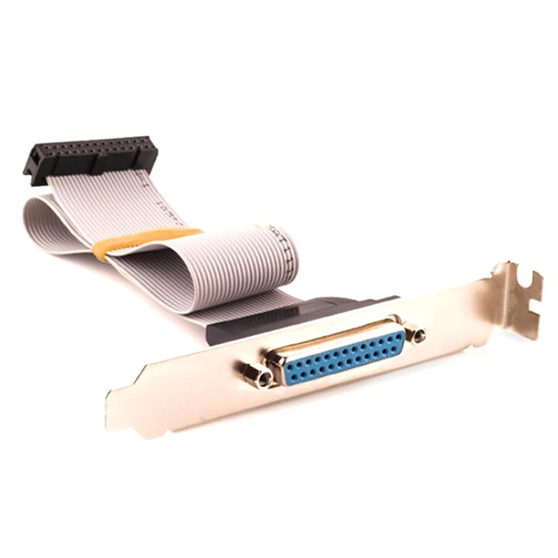 LPT1 Parallel Port Adapter – DB25 Female to IDC 26-Pin Bracket Port Adapter Bracket Axl