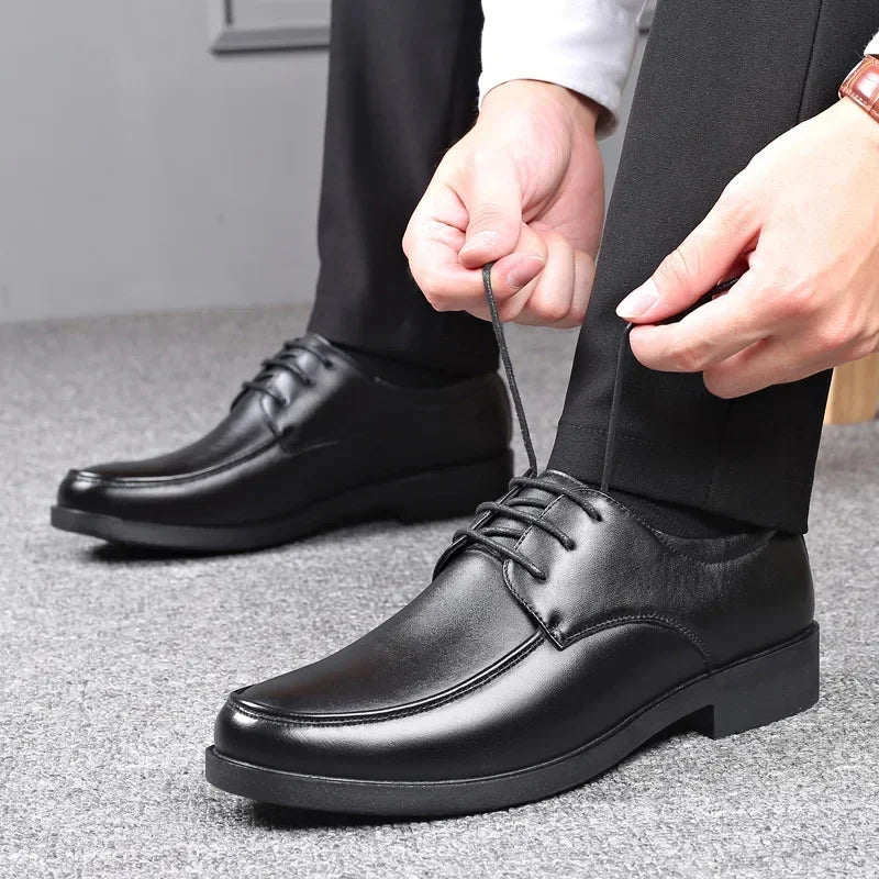 YBQJOO Men's Business Casual Lace-Up Flat Dress Shoes Men's Dress Shoes Axl
