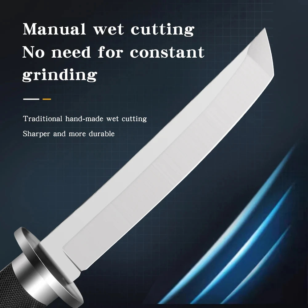 Portable Straight Knife – Stainless Steel Survival & Kitchen Fixed Blade Knife Axl
