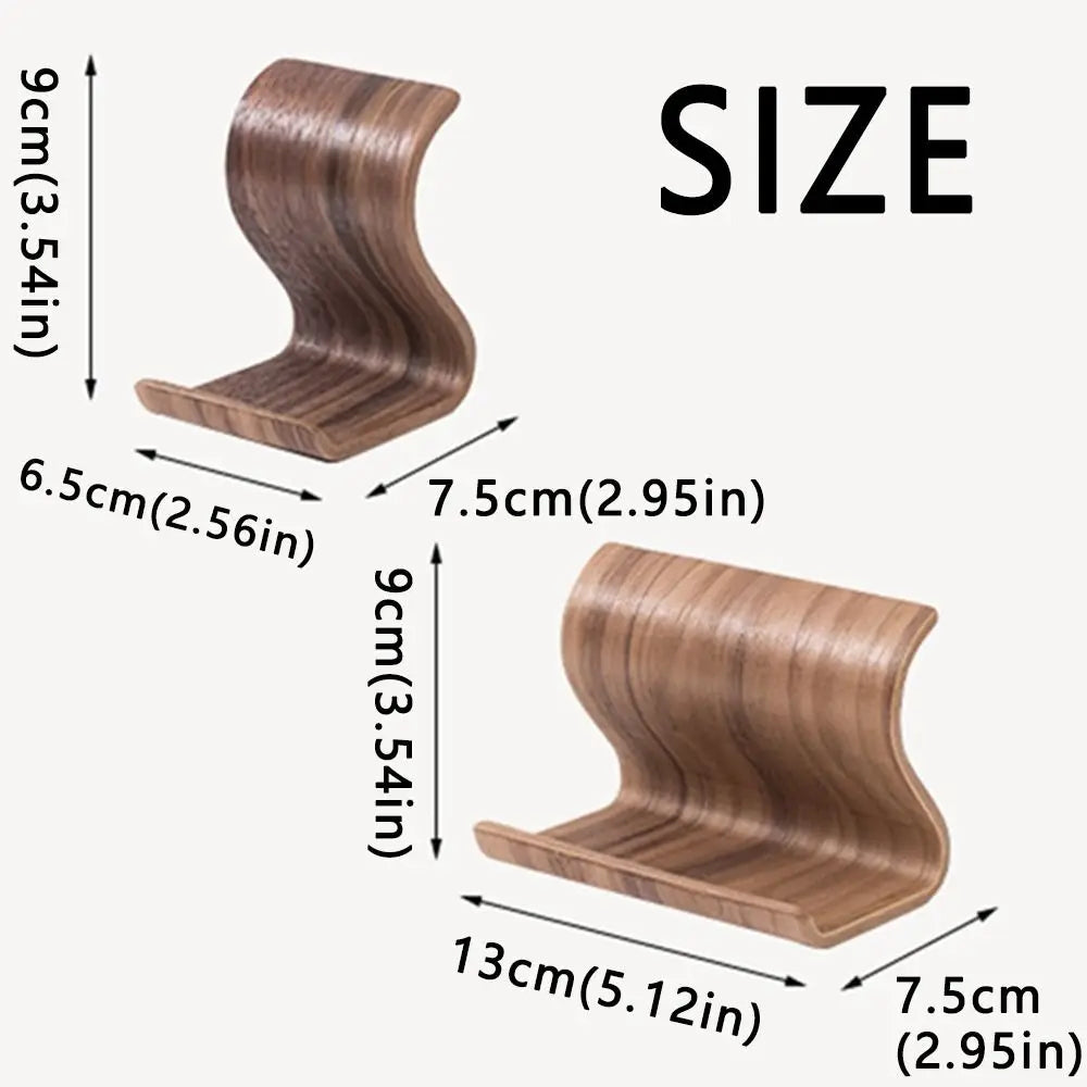Solid Wood Phone Stand – Portable Wooden Mobile Holder Desk Wooden Phone Stand Axl