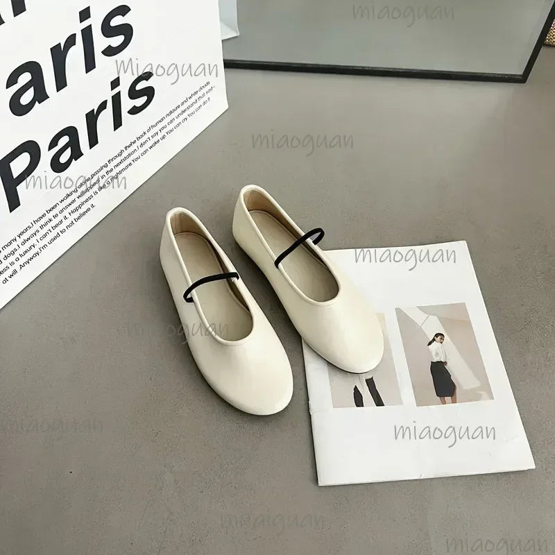 Women's Mary Jane Ballet Flats – Slip-On Round Toe Loafers Ballet Flats Axl