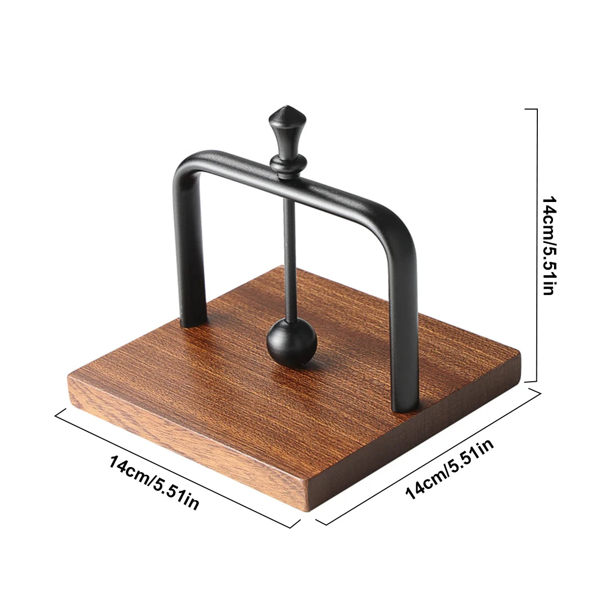 Modern Napkin Holder with Wooden Base | Gold, Black, White Napkin Holder Axl F