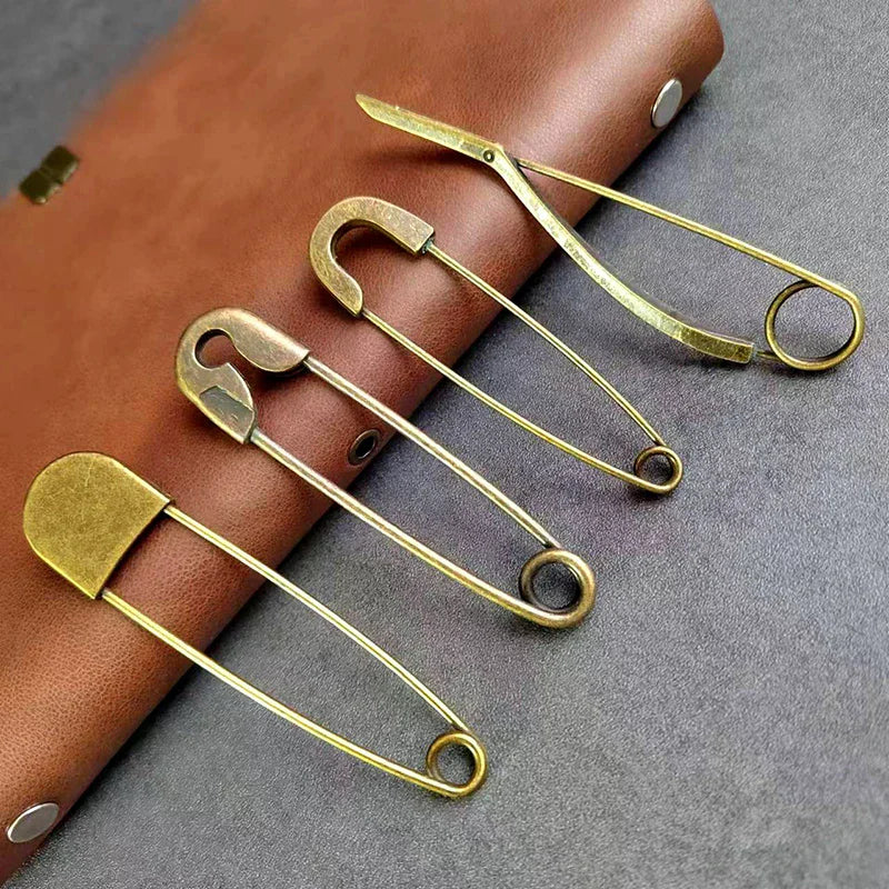 Retro Bronze Large Metal Safety Pins for Clothing & Scarves Metal Safety Pins Axl