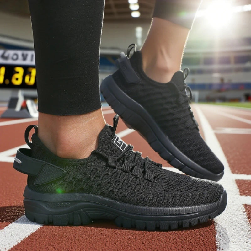 Women's Mesh Breathable Casual Sneakers – Lace-Up Running Shoes Women's Casual Sneakers Axl 36 Black