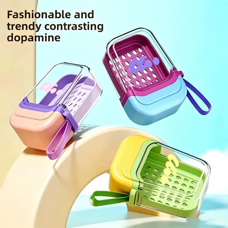 Portable Travel Soap Dish – Waterproof Leakproof Box with Drain Tray Travel Soap Dish Axl