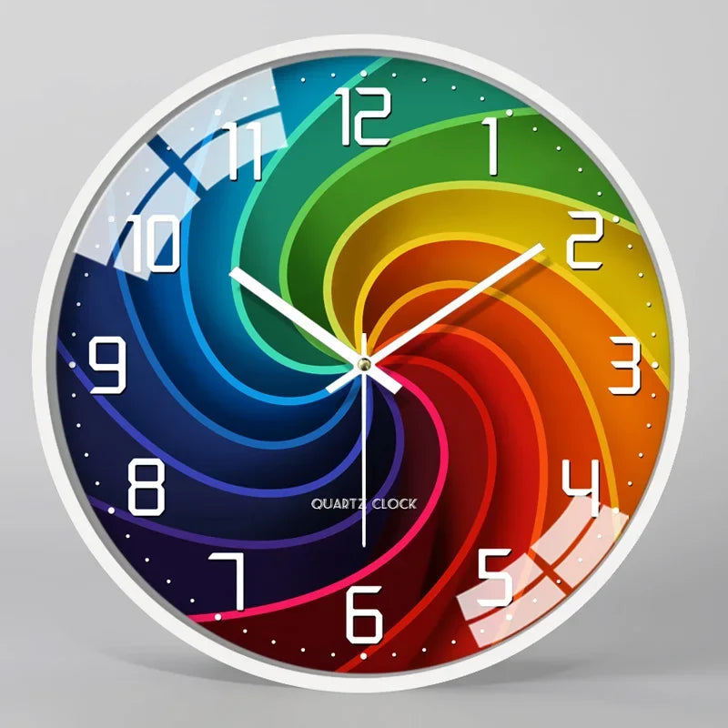 Modern Silent Metal Wall Clock – Living Room & Bedroom Decor Silent Wall Clock Axl Style 7 12 inch