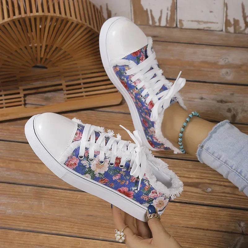 Women's Breathable Lace-Up Fashion Sneakers | Flat Running Shoes Women's Sneakers Axl
