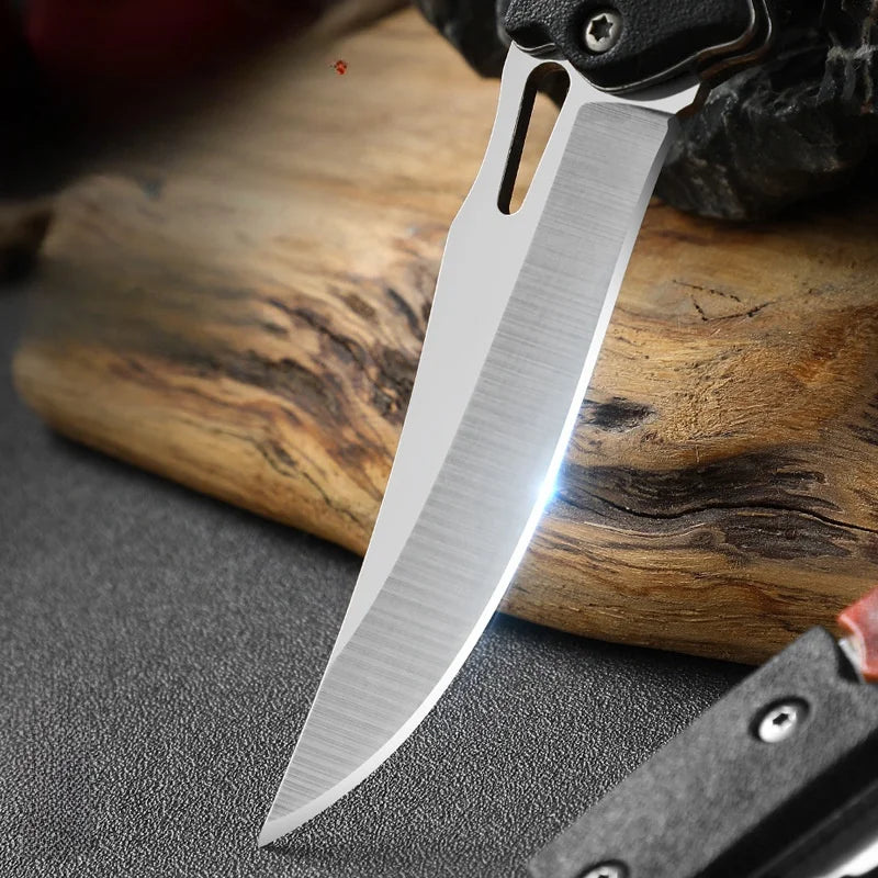 Mini Folding Pocket Knife – Stainless Steel & Wood Handle EDC Folding Pocket Knife Axl