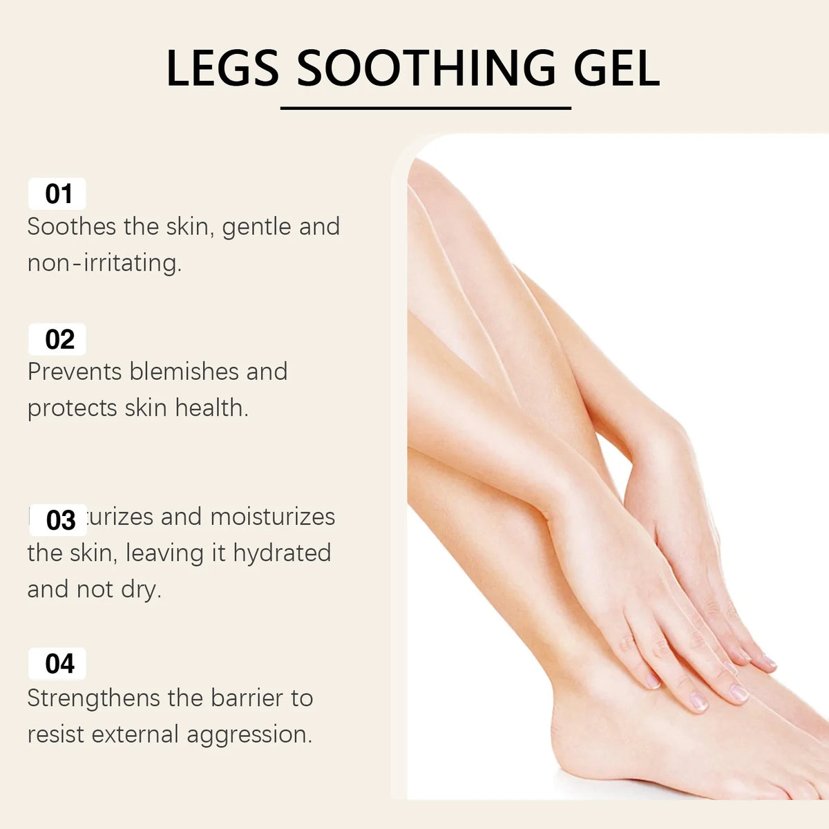 Ximonth Legs Soothing Gel – Moisturizing Body Skin Care 50g Body Soothing Gel Axl