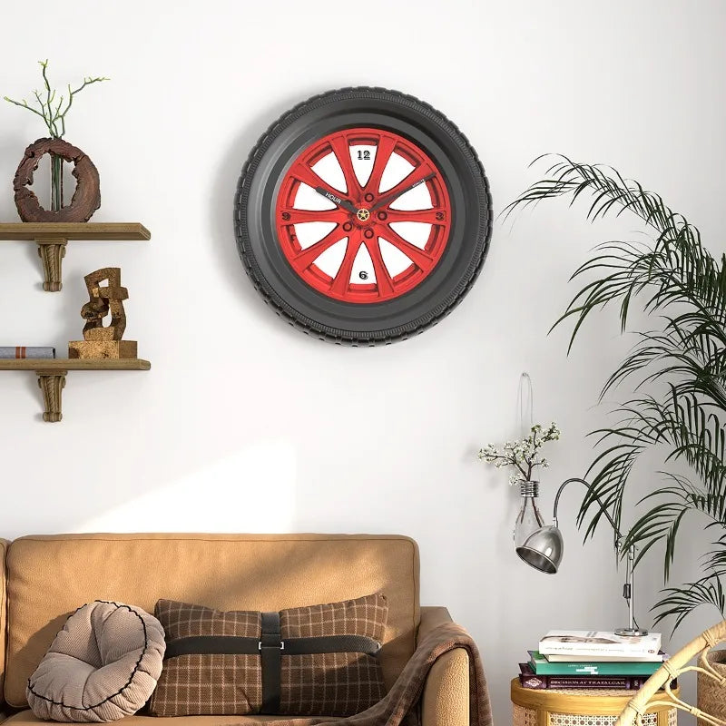 Creative Tire Wall Clock – Silent Quartz Modern Home Décor Wall Clock Axl
