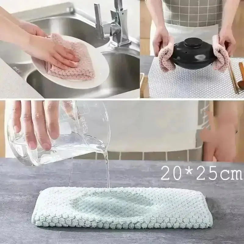 Microfiber Dishcloths 5-Pack – Absorbent Kitchen Cleaning Cloths Microfiber Dishcloths Axl