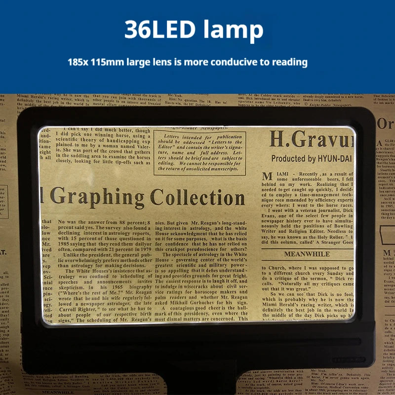 Fresnel Desktop Magnifier with Phone Holder & Charging Desktop Magnifier Axl