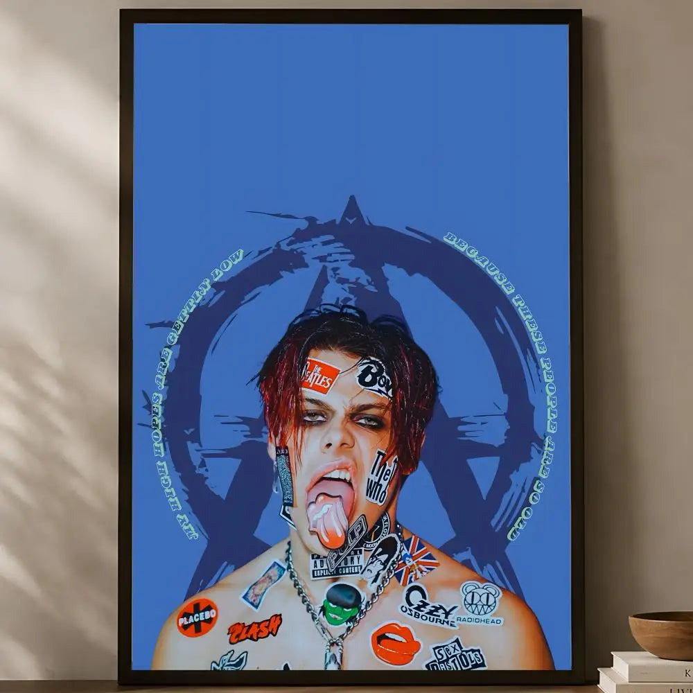 Yungblud HD PVC Self-Stick Wall Poster – Waterproof Decor Wall Art Poster Axl