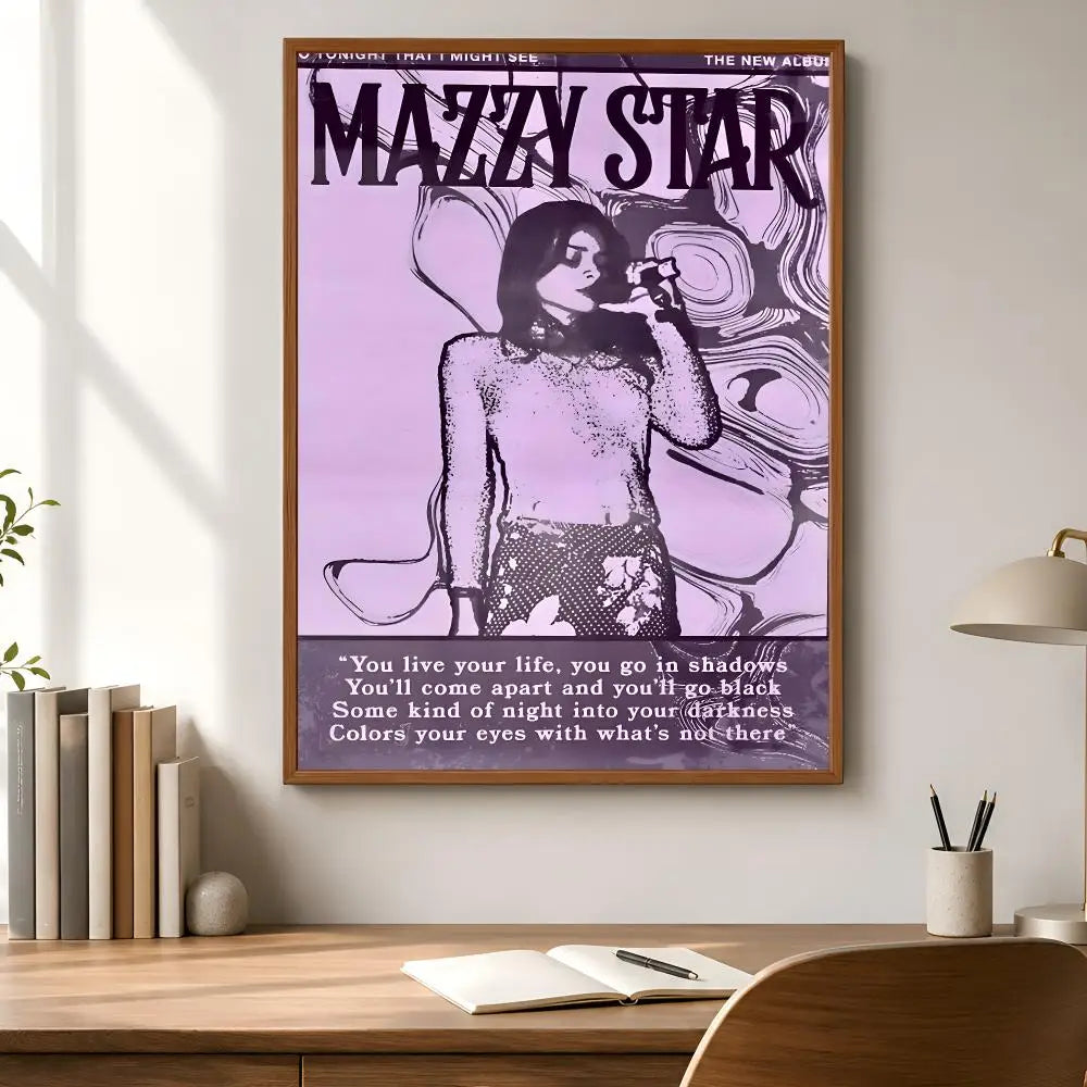 Mazzy Star Poster HD Waterproof PVC Wall Sticker | Music Décor Wall Art Sticker Axl