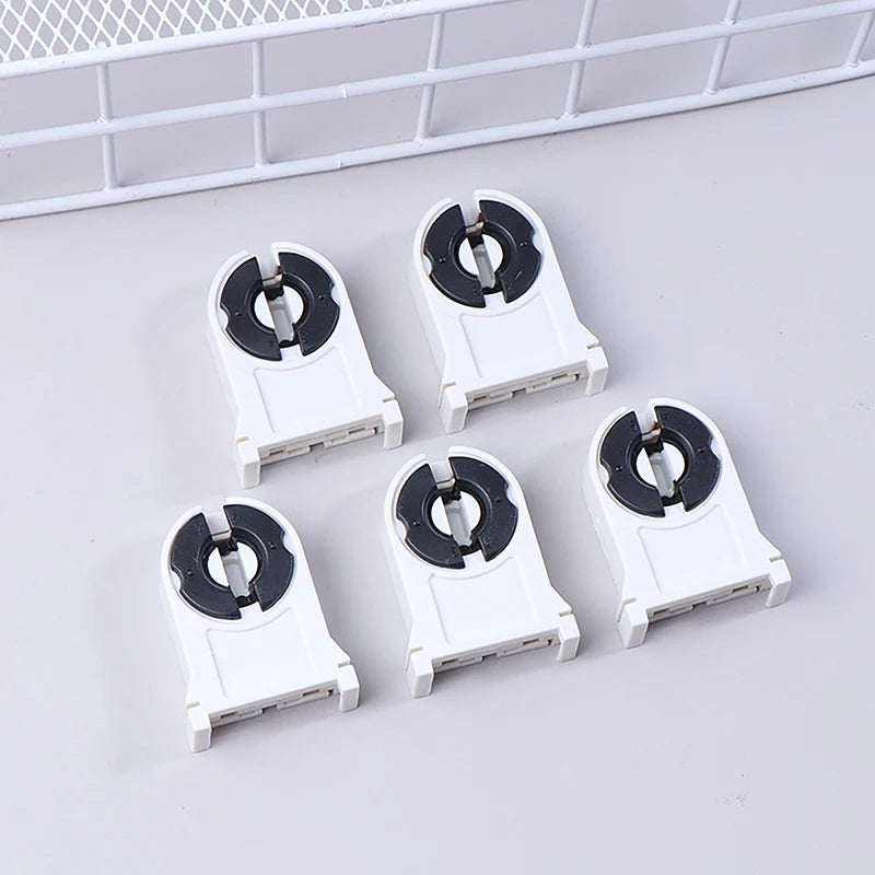5-Pack T8/G13 Fluorescent Lamp Holders | Heat-Resistant ABS Fluorescent Lamp Holder Axl