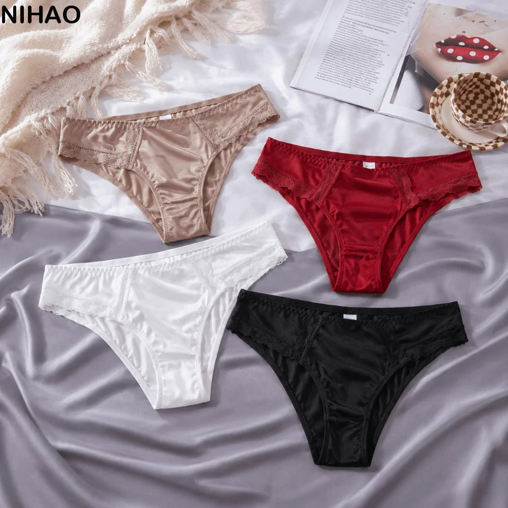 Women's Seamless Lace Low-Rise Briefs | French Style Panties Women's Lace Briefs Axl