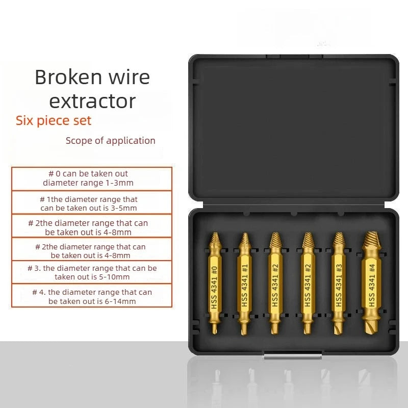 Double-Head Screw Extractor & Broken Bolt Remover Set Screw Extractor Set Axl GoldB-1pcs