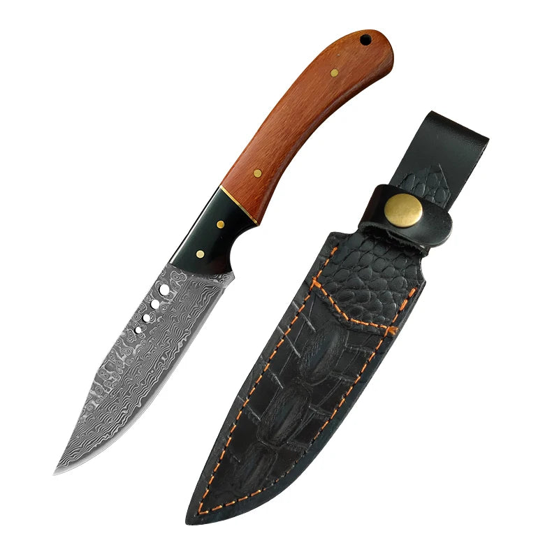 InLeung Damascus Steel Chef Knife – Sharp Wood Handle Damascus Chef Knife Axl Knife B