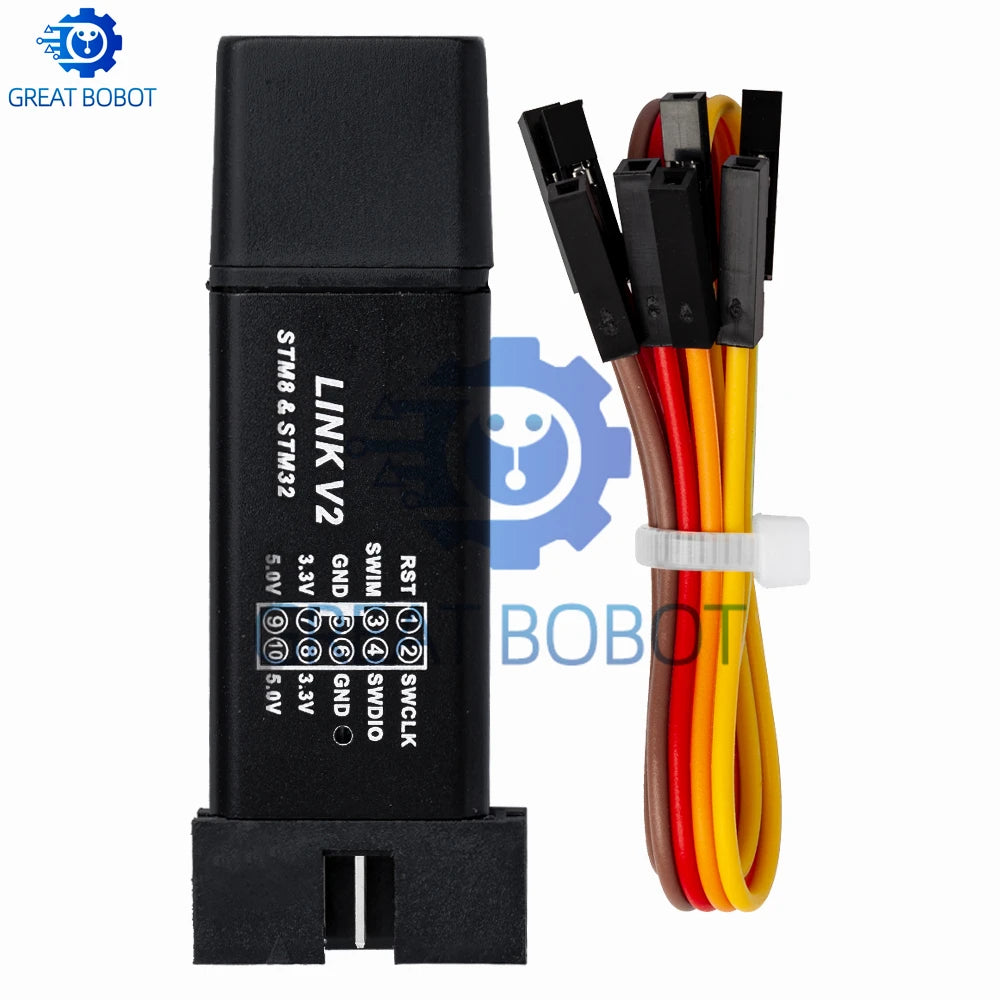 ST-Link V2 Mini STM8 STM32 Programmer with DuPont Cable Microcontroller Programmer Axl