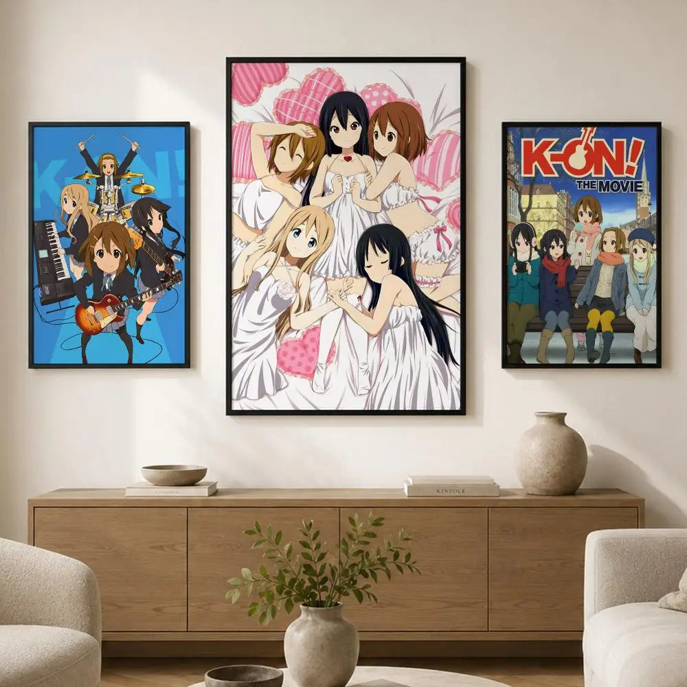 Anime K-ON! Waterproof PVC Peel-and-Stick HD Wall Poster Anime Wall Poster Axl