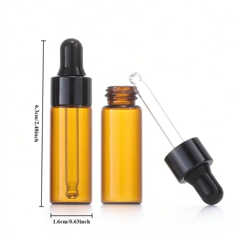 10-Pack 5ml Amber Glass Dropper Bottles for Essential Oils Essential Oil Bottles Axl
