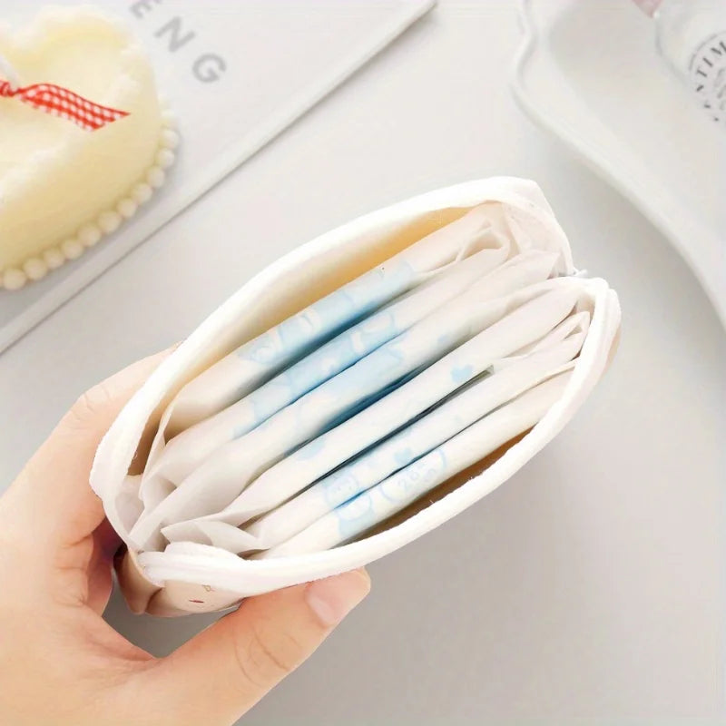 Portable Cartoon Sanitary Napkin & Sundries Storage Pouch Storage Organizer Pouch Axl