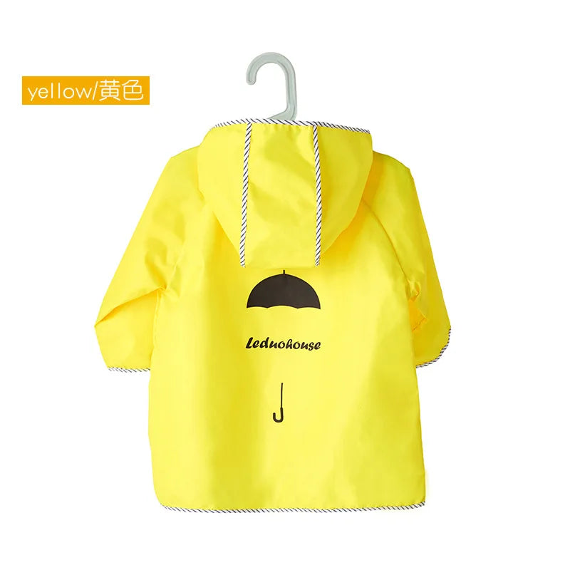 Kids Yellow Waterproof Rain Poncho – Nylon Raincoat Boys & Girls Kids Rain Poncho Axl YELLOW XL