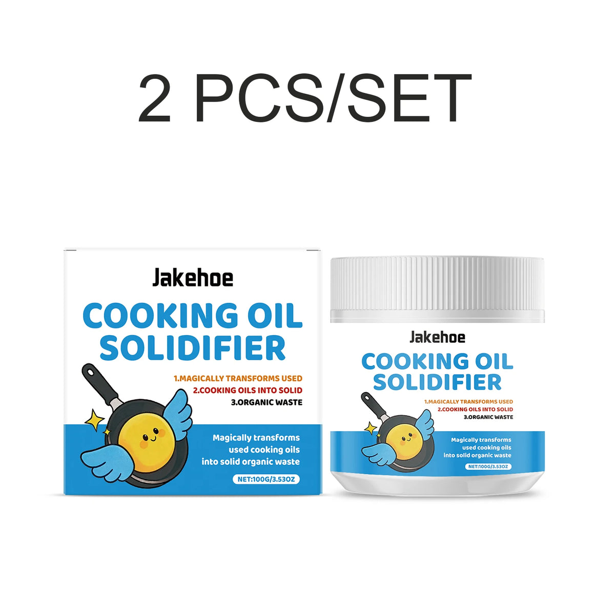 Cooking Oil Solidifier – Eco-Friendly Waste Oil Hardener 100g Oil Solidifier Powder Axl Type A 2 PCS