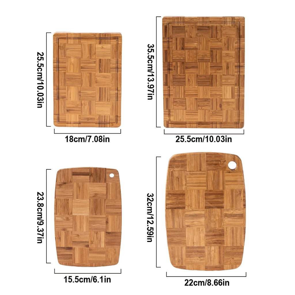 Premium Bamboo Cutting Board Set – Rectangle & Oval Bamboo Cutting Board Axl