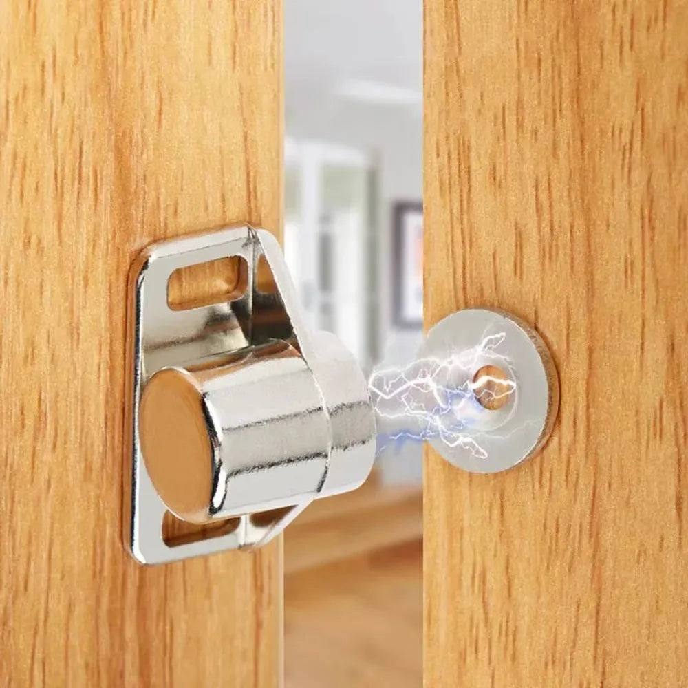 Magnetic Door Stopper – No-Drill Zinc Alloy Cabinet Latch Magnetic Door Stopper Axl