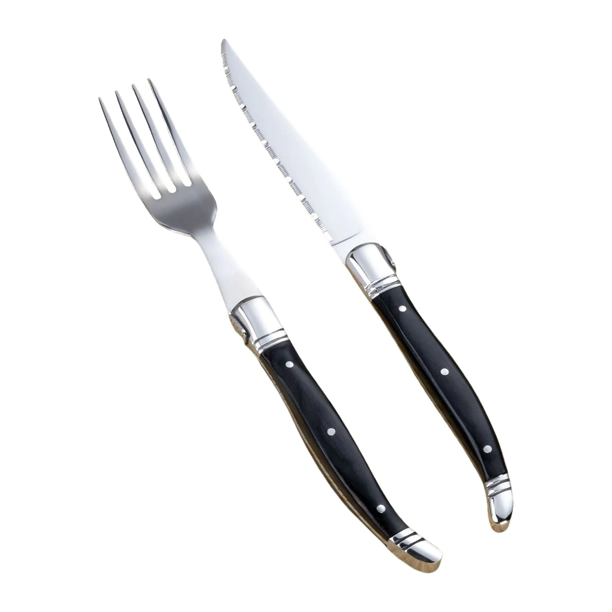 Serrated Steak Knives Set 1–8 Pc | Sharp 3CR13 Steel Cutlery Steak Knife Set Axl 2 PCS SET