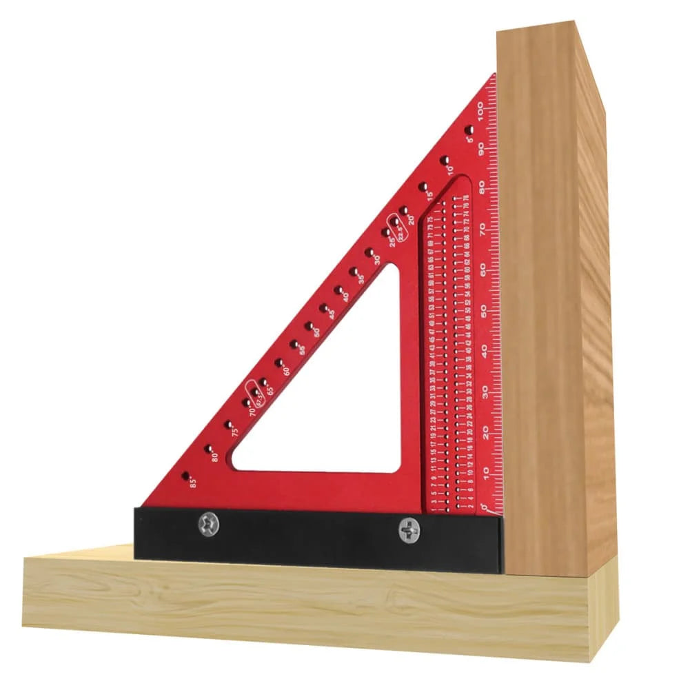 Aluminum Alloy Triangle Ruler – Woodworking Angle Marker Woodworking Measuring Tool Axl