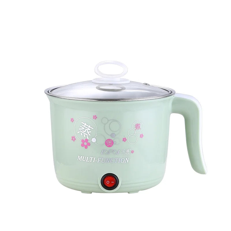 BALASHOV 1.8L Mini Electric Hot Pot & Rice Cooker for 1–2 People Electric Hot Pot Cooker Axl Single green