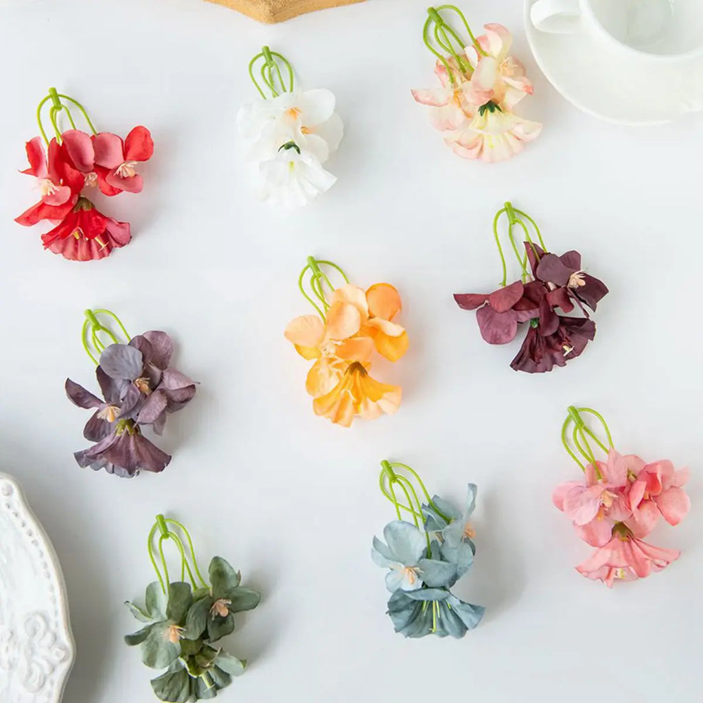 Silk Artificial Hydrangea Flower Heads 5/10 Pcs – Wedding Decor Artificial Silk Flowers Axl