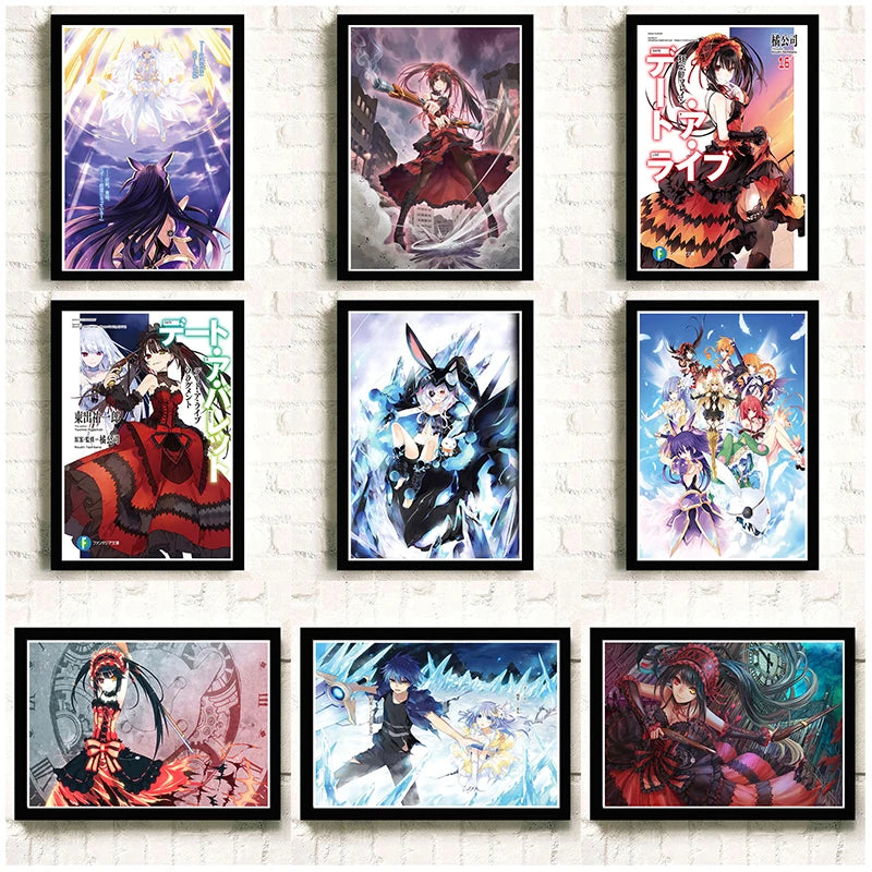 Date A Live Tokisaki Kurumi Anime Poster | Kawaii Wall Art Anime Wall Poster Axl