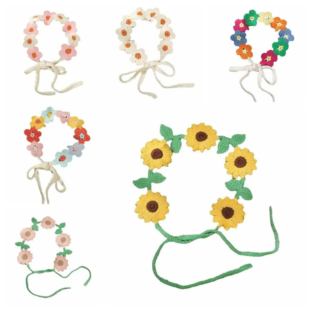 Crochet Knit Headband – Flower Hair Wrap for Women & Girls Knit Headband Axl