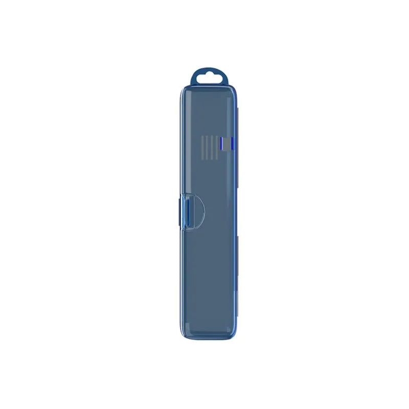 Travel Toothbrush Case – Transparent Portable Storage Box Toothbrush Travel Case Axl Blue