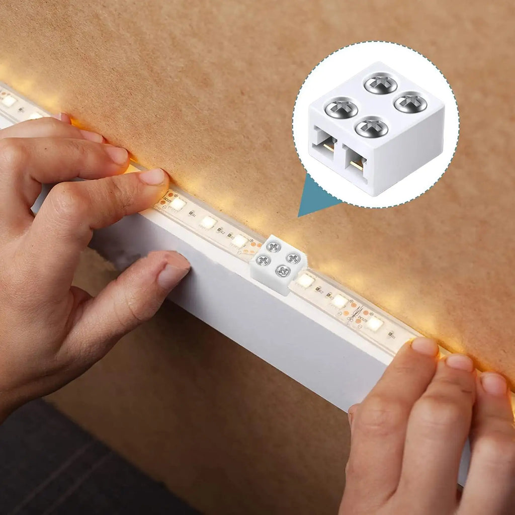 8mm LED Strip Connector – No-Solder Adapter for 5V 12V 24V LED Strip Connector Axl