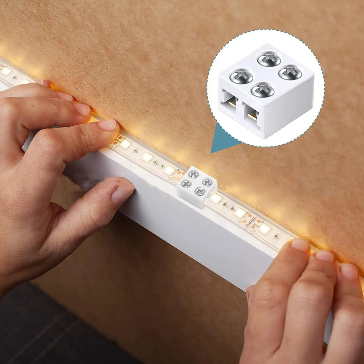 8mm LED Strip Connector – No-Solder Adapter for 5V 12V 24V LED Strip Connector Axl