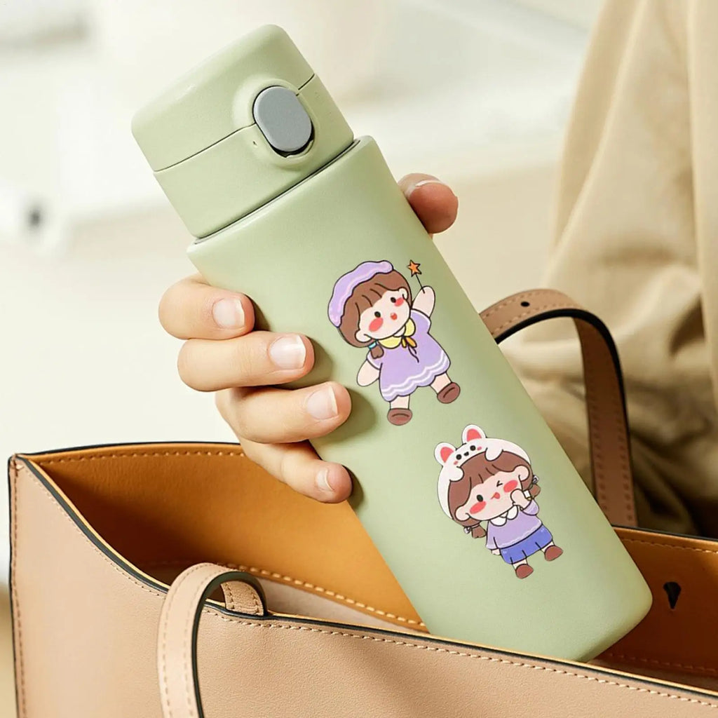 100 Pcs Cute Cartoon Girl Stickers – Waterproof DIY Decals Decorative Sticker Set Axl