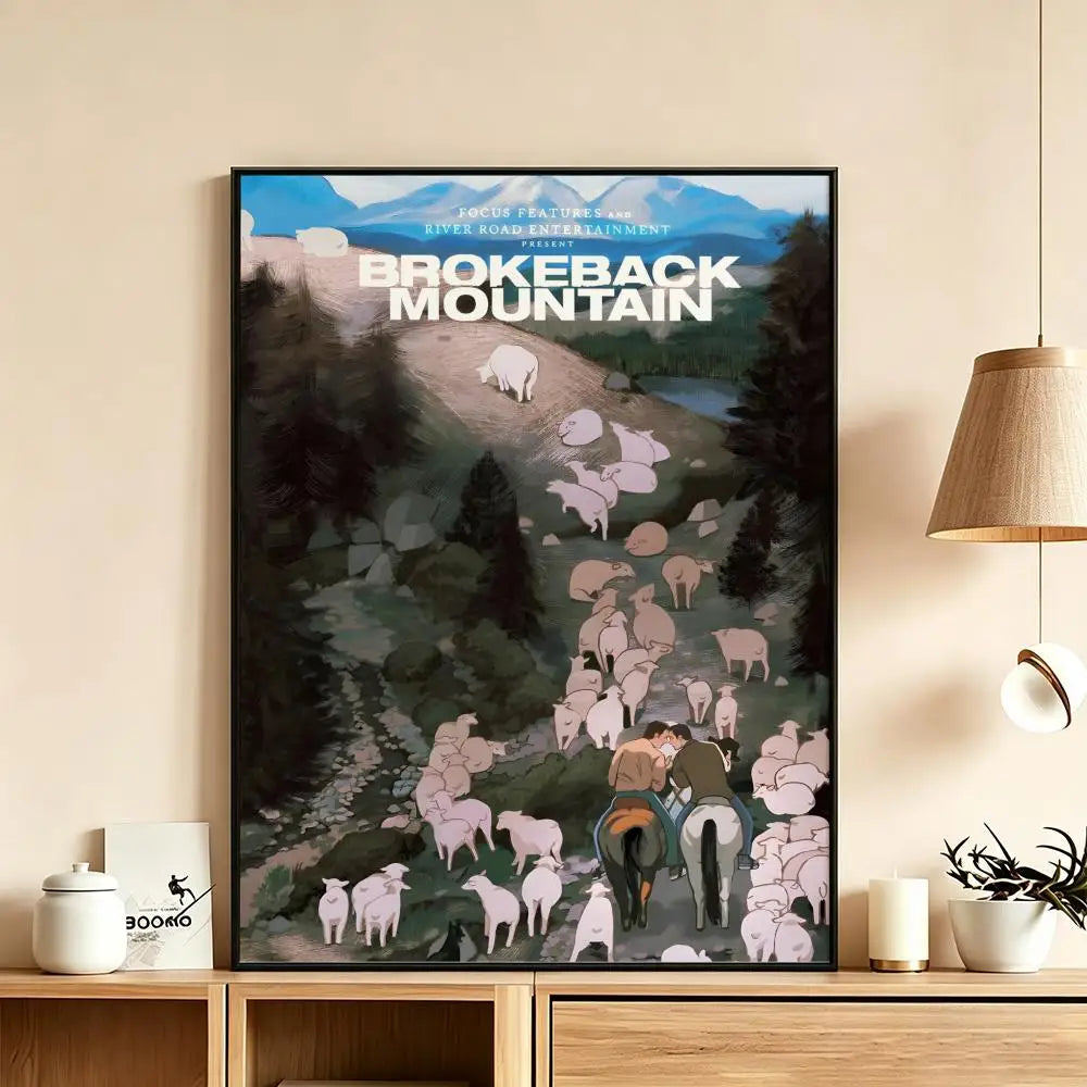 Brokeback Mountain Movie Poster – HD Waterproof Wall Art Movie Wall Poster Axl White15 15X20cmNoframe