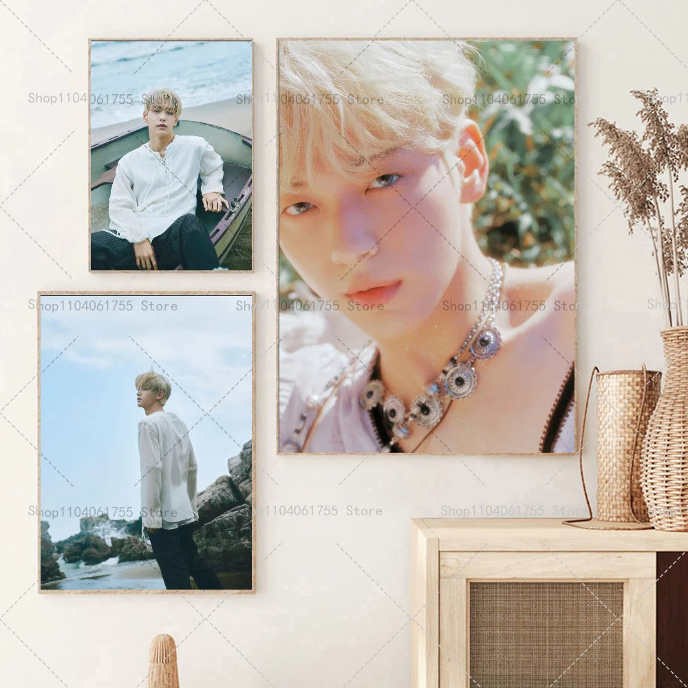 TXT Soobin Kpop Poster – Waterproof Self-Adhesive Wall Sticker Wall Art Poster Axl