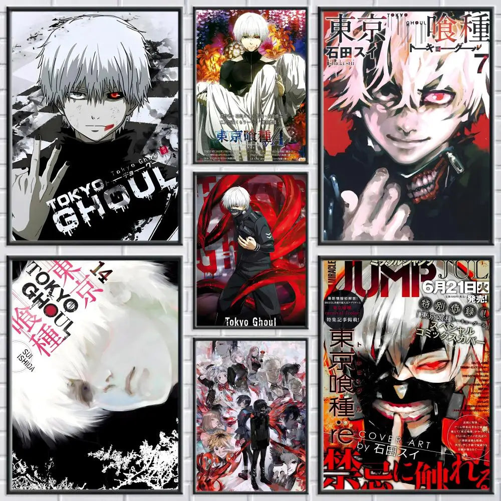 Anime Tokyo Ghoul Canvas Wall Art – Unframed Poster Print Canvas Wall Art Axl