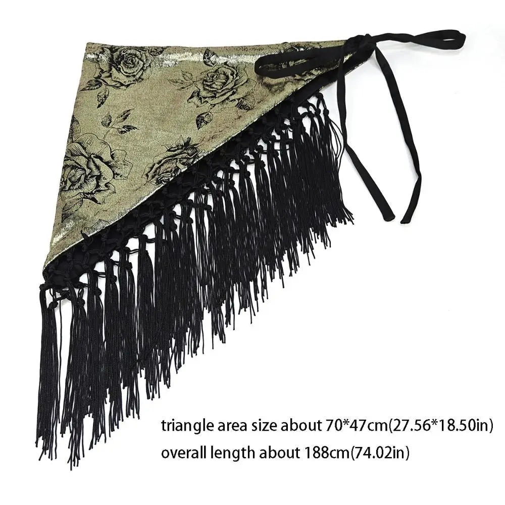 Chinese Tassel Waist Belt – Ethnic Hip Wrap Scarf & Skirt Tassel Waist Belt Axl