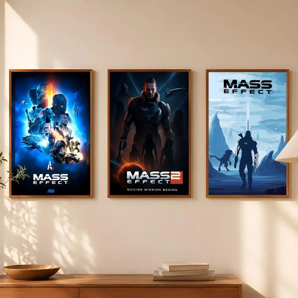 Mass Effect HD PVC Wall Poster – Self-Stick & Waterproof Decor Wall Art Poster Axl